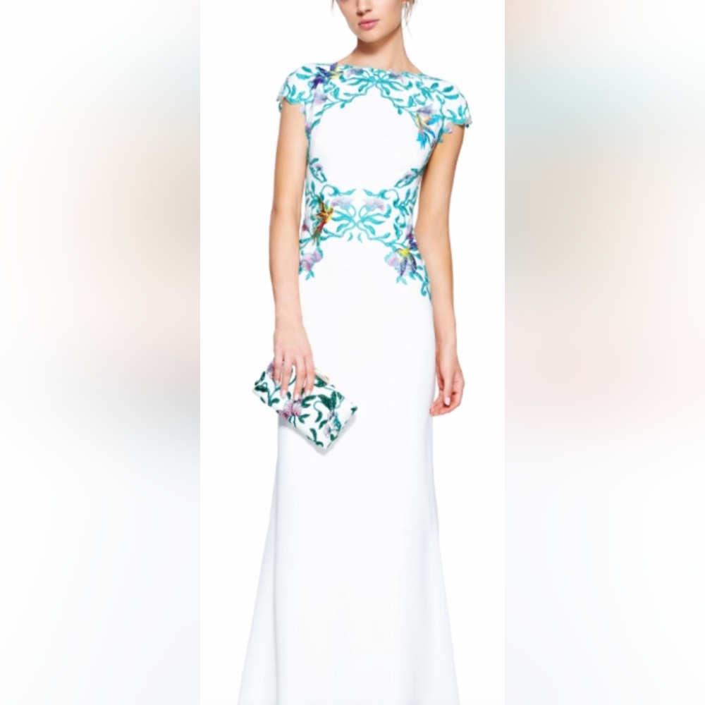 Tadashi Shoji Faye Crepe Gown